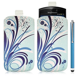 Housse coque étui pochette pour Sony Ericsson Xperia Kyno avec motif HF08+ stylet luxe