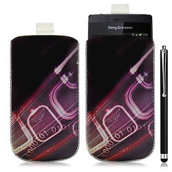 Housse coque étui pochette pour Sony Ericsson Xperia Arc / Arc S avec motif HF07+ stylet luxe