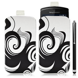 Housse coque étui pochette pour Sony Ericsson Xperia Play avec motif HF04+ stylet luxe