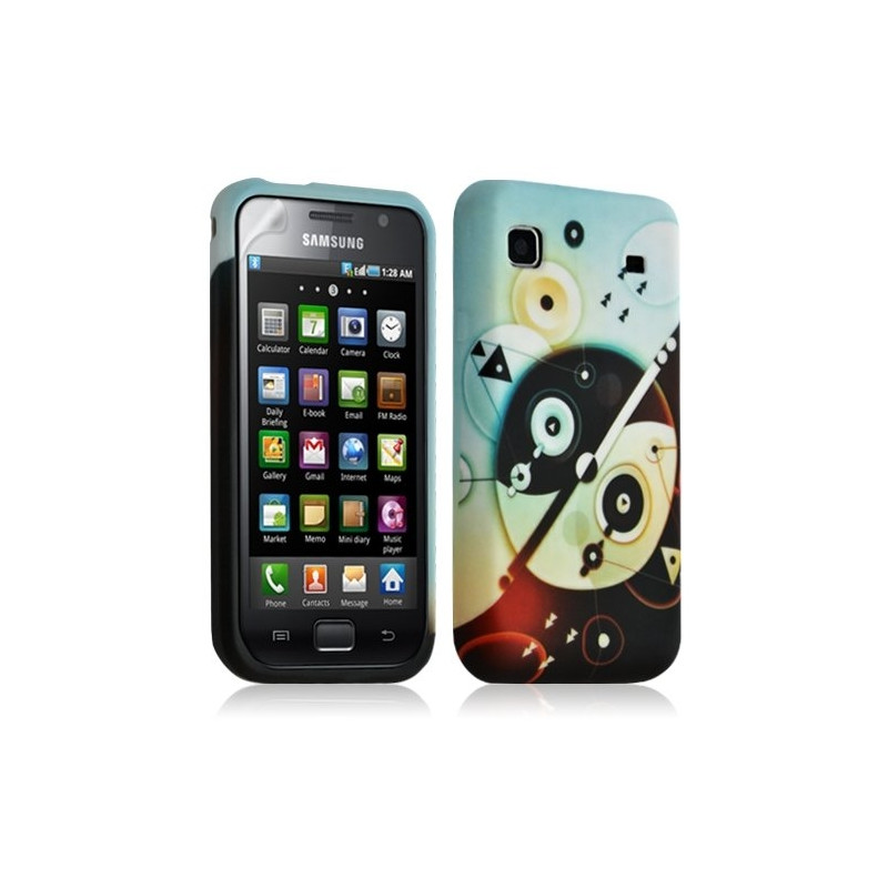 Housse coque étui gel pour Samsung Galaxy S i9000 motif LM12+ Film protecteur