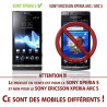 Housse coque étui gel transparent pour Sony Xperia S motif cercle couleur blanc