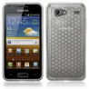 Housse coque étui gel transparent pour Samsung Galaxy S Advance i9070 motif damier couleur blanc