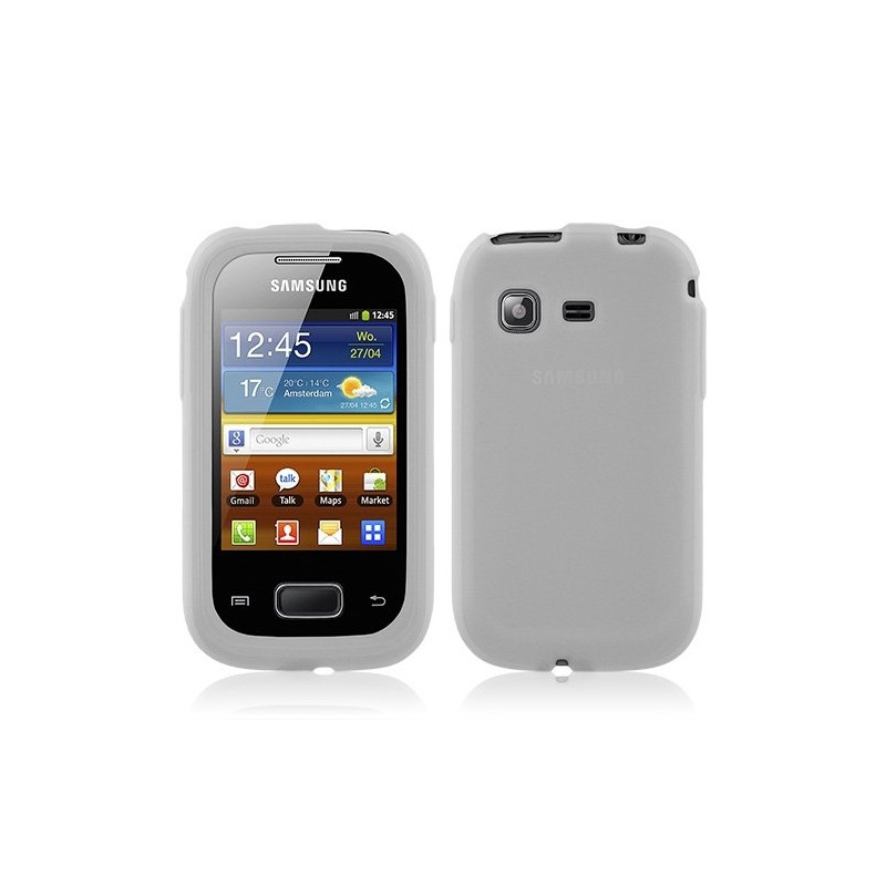 housse etui coque silicone uni pour Samsung Galaxy Pocket couleur blanc