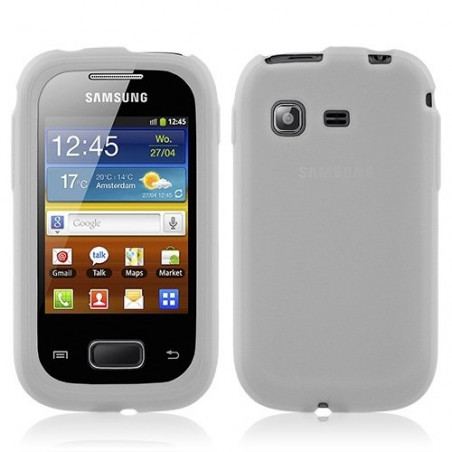 housse etui coque silicone uni pour Samsung Galaxy Pocket couleur blanc