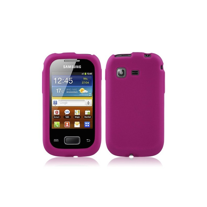 housse etui coque silicone uni pour Samsung Galaxy Pocket couleur rose