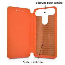 Coque Housse Etui avec Rabat Latéral Fonction Support pour Wiko Cink Slim couleur Blanc