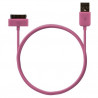 Câble data usb charge 2en1 couleur Rose pour Apple : iPhone 3G/3Gs / iPhone 4/4S / Ipod Touch 1G/2G/3G / Ipod Touch 4G