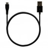 Câble data usb charge 2en1 couleur Noir pour HTC : One S / One X / Radar / Rhyme G20 / Salsa / Sensation / Sensation XL / Troph