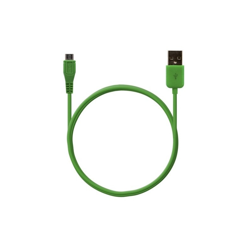Câble data usb charge 2en1 couleur Vert pour Sony Xperia S