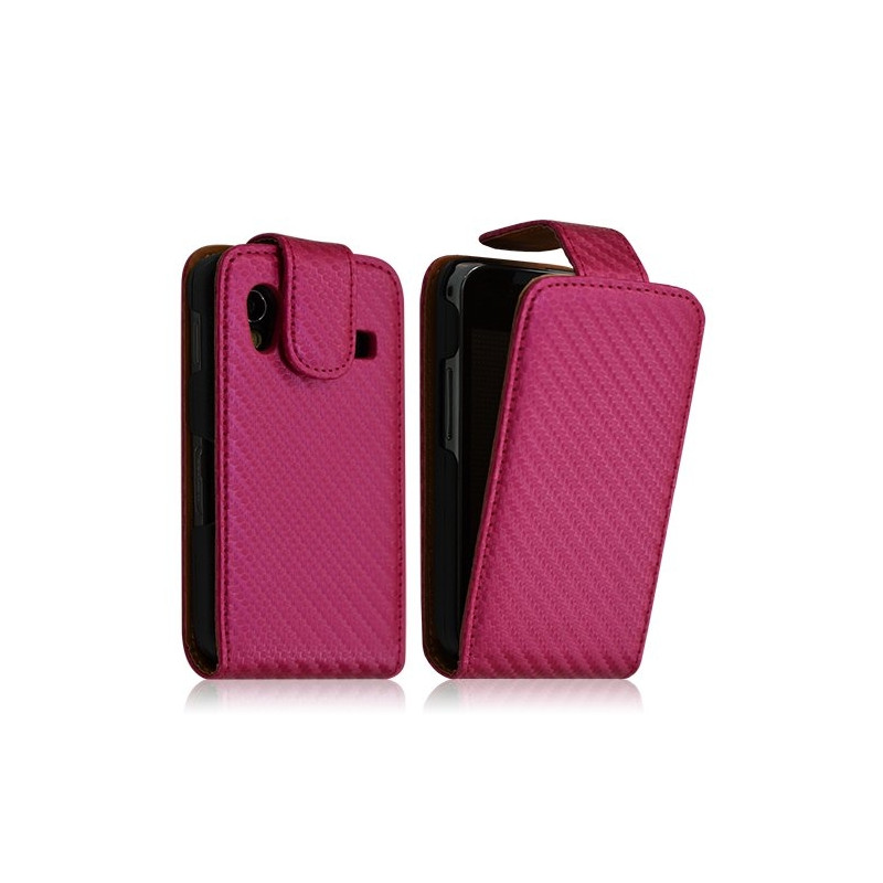 Housse coque etui gaufré pour Samsung Galaxy Ace S5830 couleur rose