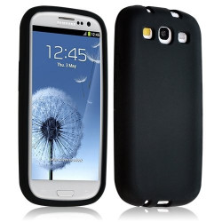 Housse étui coque silicone Samsung Galaxy S3 couleur noir