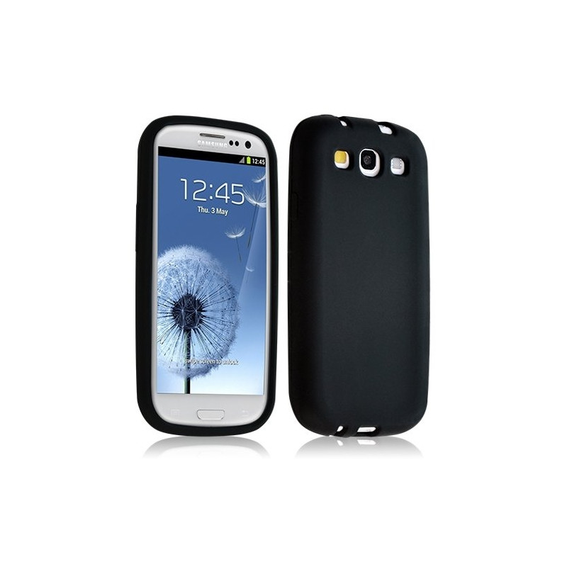 Housse étui coque silicone Samsung Galaxy S3 couleur noir