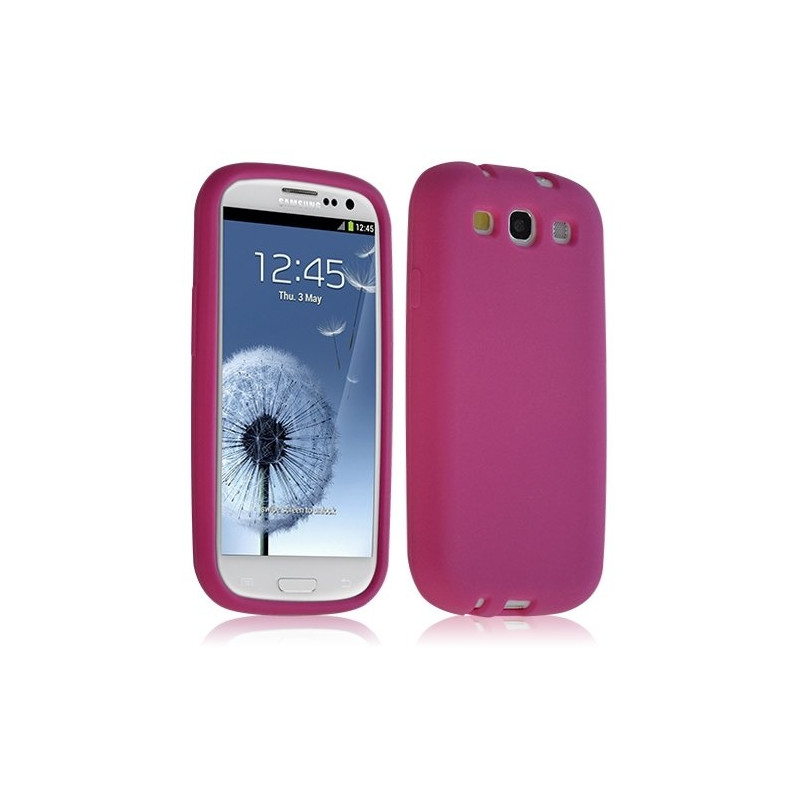 Housse étui coque silicone Samsung Galaxy S3 couleur rose