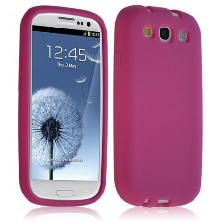 Housse étui coque silicone Samsung Galaxy S3 couleur rose