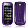 Housse coque gel damier transparent Samsung Galaxy Teos i5800 couleur violet