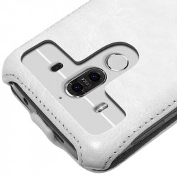 Etui à Clapet pour Smartphone Alcatel A5 Couleur Blanc (Ref.10-A)