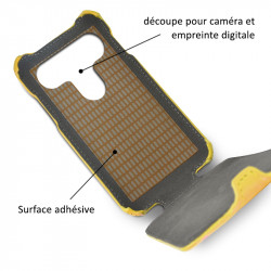 Etui à Clapet pour Smartphone Alcatel A5 Couleur Jaune (Ref.10-A)