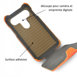 Etui à Clapet pour Smartphone Alcatel A5 Couleur Orange (Ref.10-A)