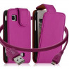 Housse coque etui + Câble data USB pour Samsung Wave575 couleur rose fushia