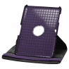 Housse coque étui pour Samsung Galaxy Tab 10.1 P7500 de luxe avec sytème de rotation à 360 degrès couleur violet