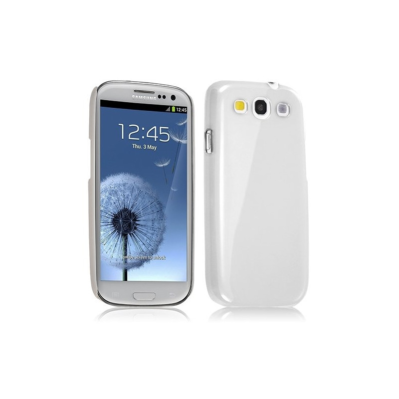 Housse Étui Coque Rigide Brillante Pour Samsung Galaxy S3 Couleur Blanc