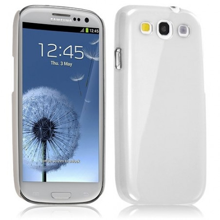 Housse Étui Coque Rigide Brillante Pour Samsung Galaxy S3 Couleur Blanc