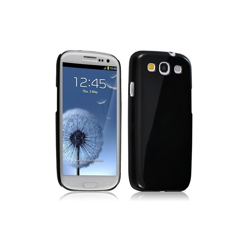 Housse Étui Coque Rigide Brillante Pour Samsung Galaxy S3 Couleur noir