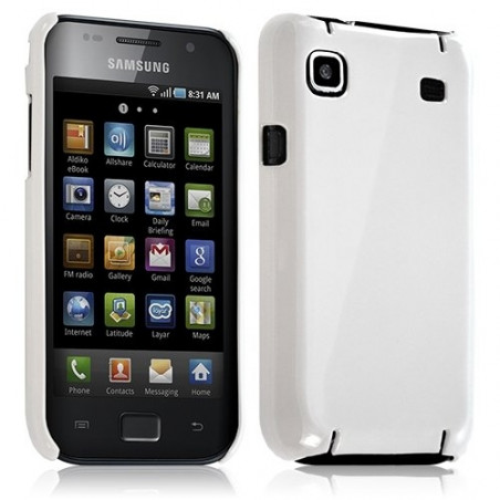 Housse Étui Coque Rigide Brillante Pour Samsung Galaxy SCL i9003 Couleur Blanc