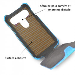 Etui à Clapet pour Alcatel A5 Couleur Bleu Turquoise (Ref.10-A)