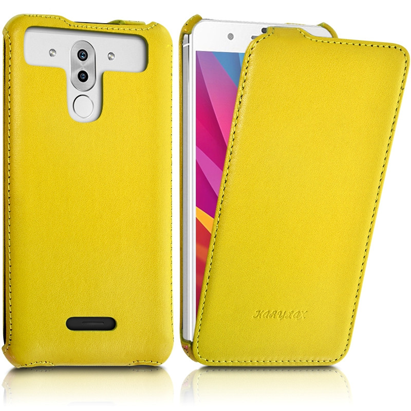 Etui à Clapet pour Smartphone Alcatel A5 Couleur Jaune (Ref.10-A)