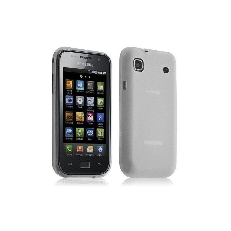 Housse étui coque gel Samsung Galaxy S i9000 couleur blanc