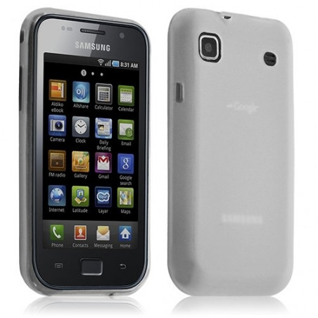 Housse étui coque gel Samsung Galaxy S i9000 couleur blanc