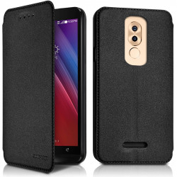 Coque Housse Etui avec Rabat Latéral Fonction Support pour Wiko Cink Slim couleur Blanc