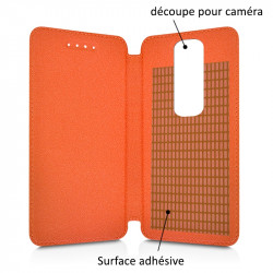 Coque Housse Etui avec Rabat Latéral Fonction Support pour Wiko Cink Slim couleur Blanc