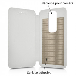 Etui à Rabat Couleur Blanc (Ref.5-A) pour Smartphone Orange Rise 51