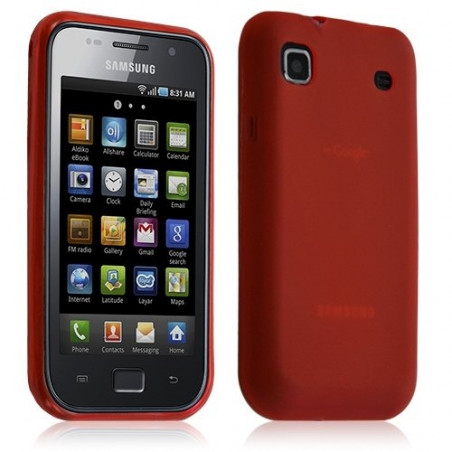 Housse étui coque gel Samsung Galaxy S i9000 couleur rouge