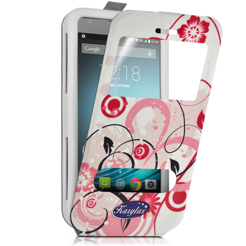 Housse Coque Etui S-view Universel Couleur Rose Fushia pour Archos 50b Platinium