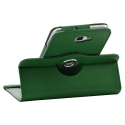 Housse coque étui pour Samsung Galaxy Note de luxe avec sytème de rotation à 360 degrès couleur vert