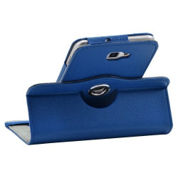 Housse coque étui pour Samsung Galaxy Note de luxe avec sytème de rotation à 360 degrès couleur bleu