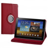 Housse coque étui pour Samsung Galaxy Tab 7.7 P6800 de luxe avec sytème de rotation à 360 degrès couleur rouge