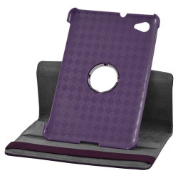 Housse coque étui pour Samsung Galaxy Tab 7.7 P6800 de luxe avec sytème de rotation à 360 degrès couleur violet