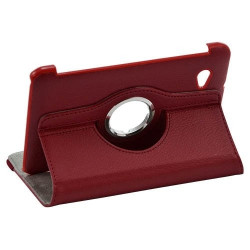 Housse coque étui pour Samsung Galaxy Tab 7 Plus P6200 de luxe avec sytème de rotation à 360 degrès couleur rouge