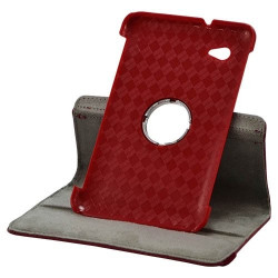 Housse coque étui pour Samsung Galaxy Tab 7 Plus P6200 de luxe avec sytème de rotation à 360 degrès couleur rouge