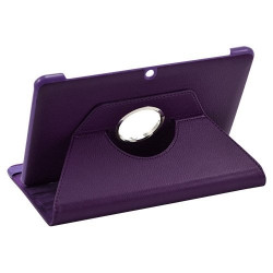 Housse coque étui pour Samsung Galaxy Tab 2 P5100 de luxe avec sytème de rotation à 360 degrès couleur violet