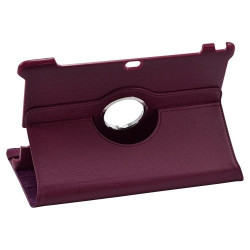 Housse coque étui pour Asus EeePAd Transformer TF201 de luxe avec sytème de rotation à 360 degrès couleur rose fushia