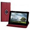 Housse coque étui pour Asus EeePAd Transformer TF201 de luxe avec sytème de rotation à 360 degrès couleur rouge