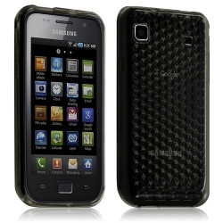 Housse coque gel diamant transparent pour Samsung Galaxy S i9000 couleur noir