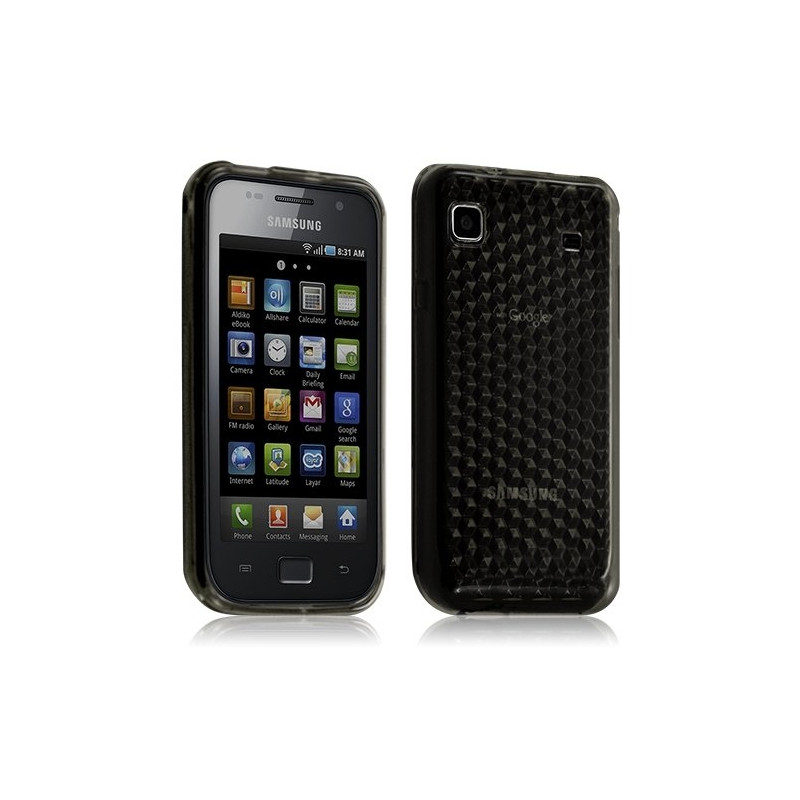 Housse coque gel diamant transparent pour Samsung Galaxy S i9000 couleur noir