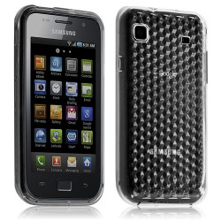 Housse coque gel diamant transparent pour Samsung Galaxy S i9000 couleur blanc