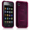 Housse coque gel diamant transparent pour Samsung Galaxy SCL i9003 couleur rose fushia